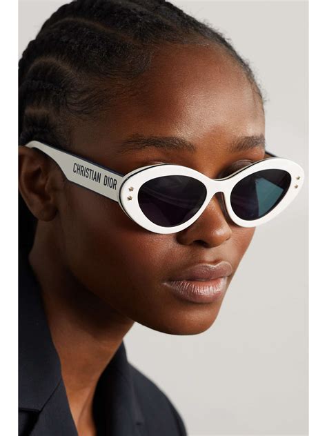 dior - sculpt cat eye sunglasses|christian dior white sunglasses.